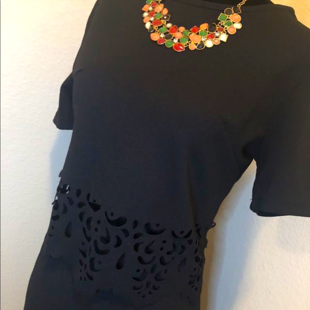 Scallop Edge Laser Cut Top And Skirt Sew
